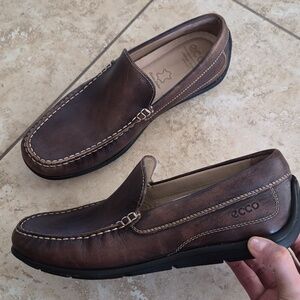 Ecco Leather Slip On Loathers Sz 10